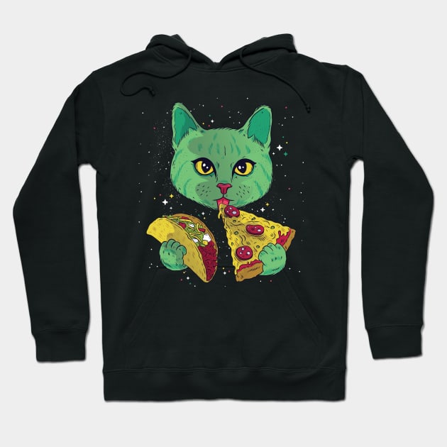 Cosmic Pizza Cat Hoodie by rjzinger